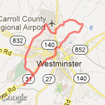 West 10 miler route map