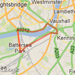 First outdoor run route map