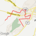 Vicki 10  mile route map