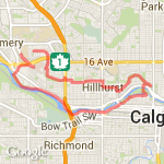 Pond-Edworthy-Princes Island-Crescent Heights-back to University route map