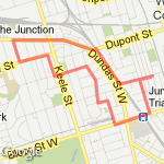 The Junction route map
