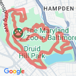 Druid Hill Park Bike Route route map