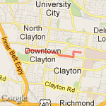 Center of Clayton route map