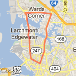 Norfolk 10 miler route map