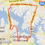 Norfolk 8 miler route map