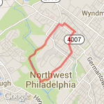 Valley Green to Rex Ave Loop route map