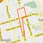 Midtown suburbs route map