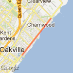Oakville RR 10km route map