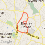 Jingle Bell Training Run route map