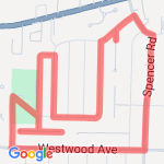 5k side streets route map