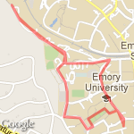 Emory Veterans 5K route map