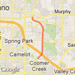 Lifetime to Plano Pkwy route map