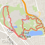 Druid Hill Park Bike Route 1  route map