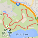 Druid Hill Park Run Route route map