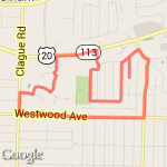 4 miles no crossing route map