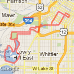 Accenture Tower Lake of the Isles 8 mi route map