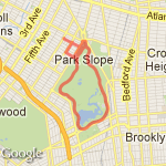 Prospect Park plus 2nd St route map