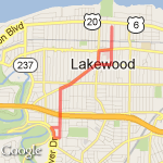 Rocky River Drive route map