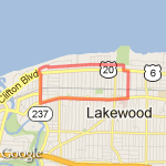 West Clifton to Lake route map