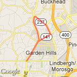 Buckhead Loop route map
