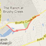 brushy creek 3 miles route map