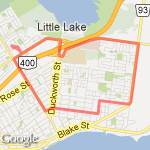 11km - NE Barrie route map