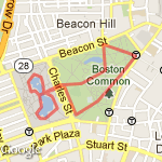 Boston Common route map