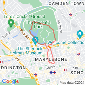 Regent's park medium - 4.83 Km route in London