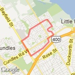 6km - NE Barrie route map