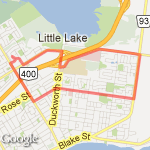 10km - NE Barrie route map