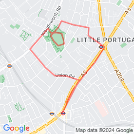 Larkhall Park run - 2.00 Km route in London