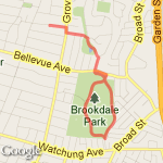 Brookdale Park Loop route map