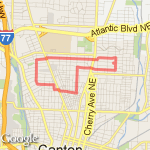 24th/23rd to myrtle to 15th to harvard  route map