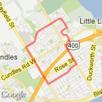 7.5km - NE Barrie route map