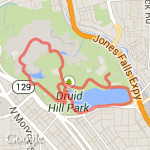 Druid Hill Park Run Route 2 route map