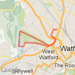 Cassiobury park canal run 4m route map