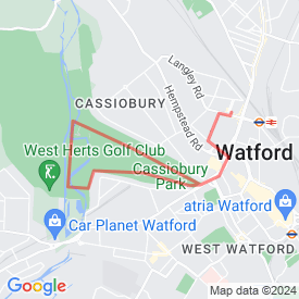 Cassiobury park canal run 4m - 6.44 Km route in Wd17 4Qw