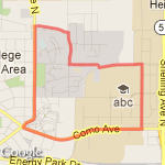 Campus/Como Av loop route map