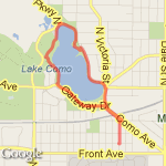 Como Lake loop route map