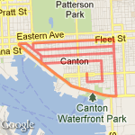 6 Mile Run (night) route map