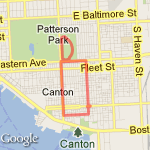 2 Mile run through w/ Park loop route map