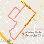 2 1/5 Mile Run in Neighborhood route map