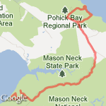 Pohick Bay 10-Mile Race route map