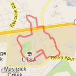 UTSA 3.6 Mile Loop route map