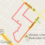 About 2 mile run route map