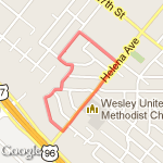 1 1/4 Mile route map