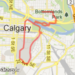 Bridgeland-saddledome route map