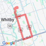 Thickson-Anderson 9 kms. box route map