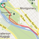 5K Edworthy to Shouldice route map