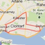 Clontarf, 7.5k route map